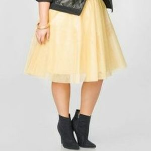 Yellow tulle skirt